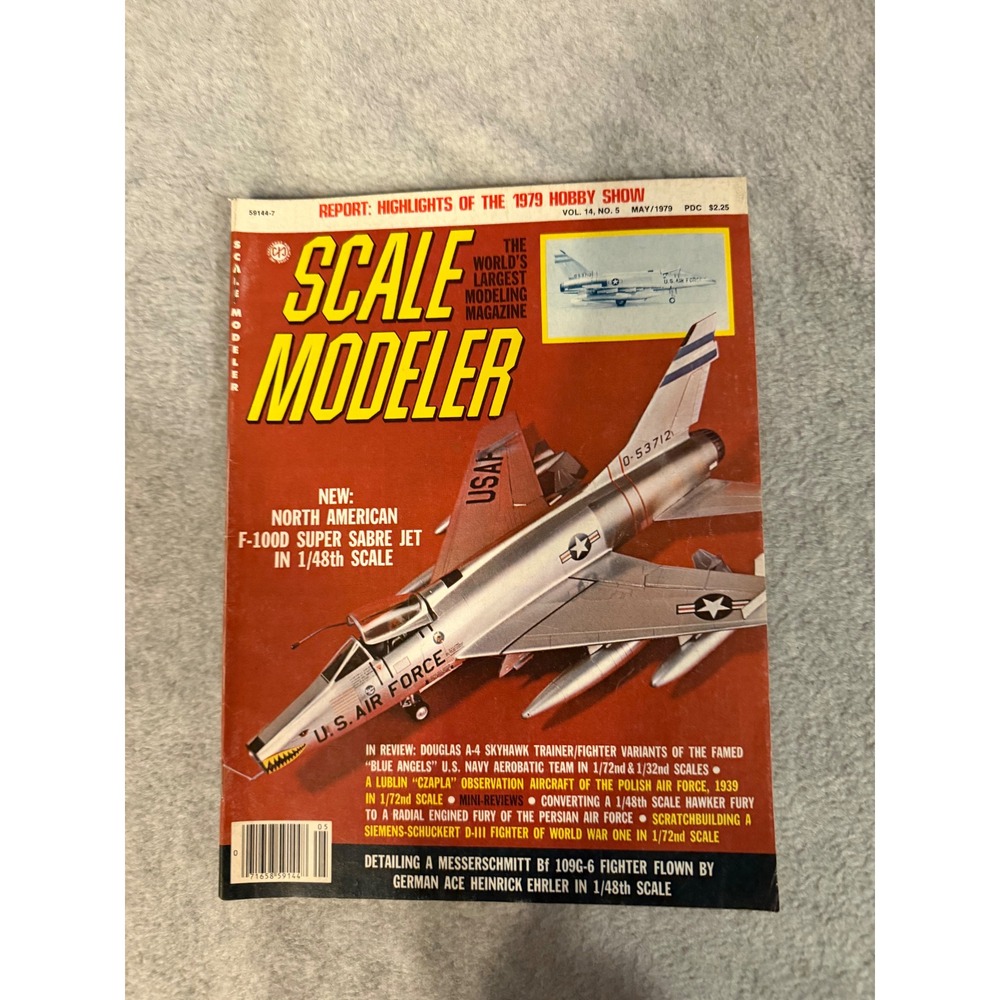 Scale Modeler Magazine May 1979 Vol 14 No 5 F-100D Super Sabre A-4 Skyhawk Jet